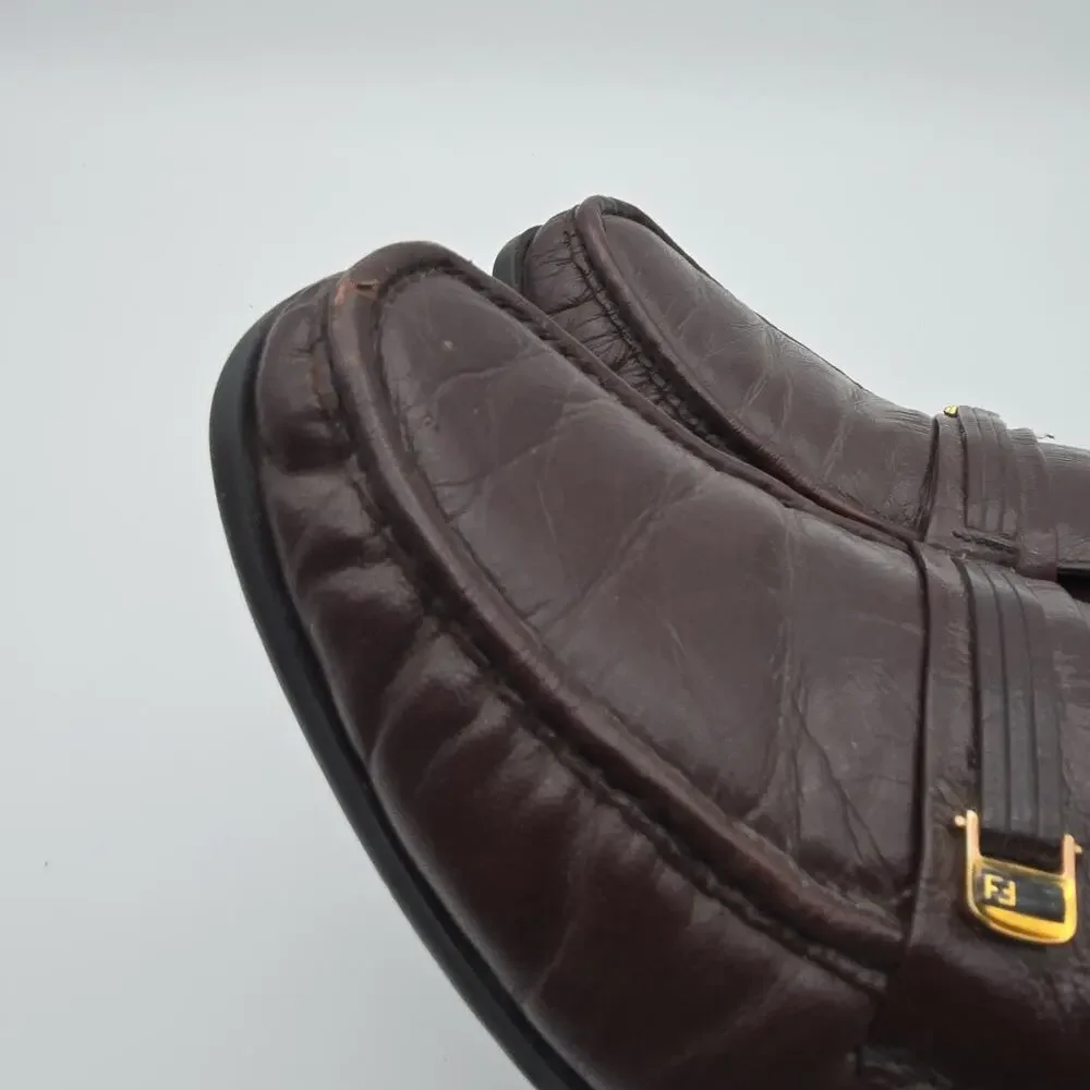 Florsheim Shoes Mens 10 Loafer Leather Flat Slip On Dark Brown Comfortech